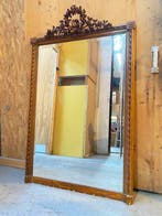 Spiegel - Hout - 19e eeuw - Hoogte: 152 cm, Antiek en Kunst