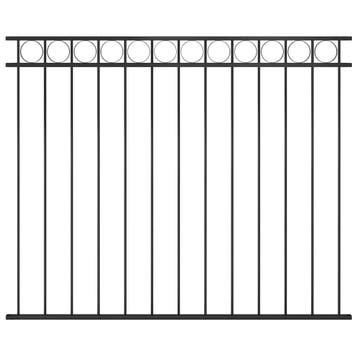 vidaXL Schuttingpaneel ASSEN staal 163x150 cm zwart, Verzenden, Nieuw, IJzer, 1 tot 2 meter