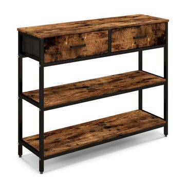 2dekans | Coast Consoletafel met 2 Stoffen Laden - 100 cm -, Ophalen of Verzenden, Zo goed als nieuw