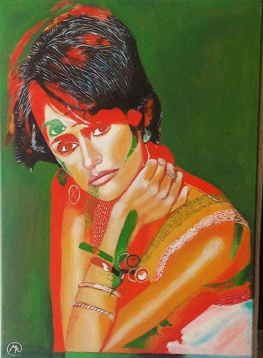 mauro ravera - Penelope Cruz 3d, Antiek en Kunst, Kunst | Schilderijen | Modern