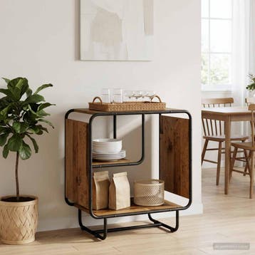 vidaXL Dressoir Oud hout 60 x 37.5 x 64.5 cm Bewerkt hout, Huis en Inrichting, Verzenden, Nieuw, Overige houtsoorten, Minder dan 50 cm