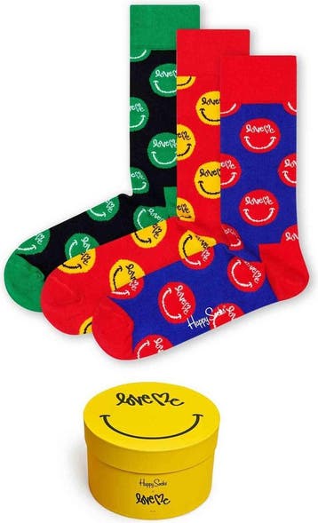 Happy Socks - Unisex Sokken Love Me 3-Pack Gift Box - Multi, Verzenden, Nieuw