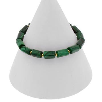 Natuurlijke edelsteen - Zilver - Armband - malachiet, Verzamelen