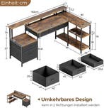 Bureau - Computertafel - Hoekbureau - 163x88 cm - Bruin - Ro, Huis en Inrichting, Verzenden, Zo goed als nieuw