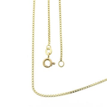 Gouden Venetiaanse schakelketting., Sieraden, Tassen en Uiterlijk, Kettingen, Ophalen of Verzenden, Gebruikt, Goud, Goud