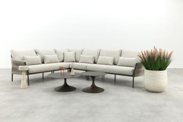 Suns Fiavè/Nova lounge hoekbank incl. middenelement -, Tuin en Terras, Tuinsets en Loungesets, Verzenden, Nieuw, Overige materialen