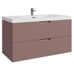 Badkamermeubel Set Thermis 100cm Roze Badmeubel, Verzenden, Nieuw, Wastafelkast
