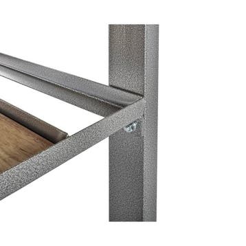 Werkbank grijs 150 cm met hardhouten blad en, Ophalen of Verzenden, Nieuw