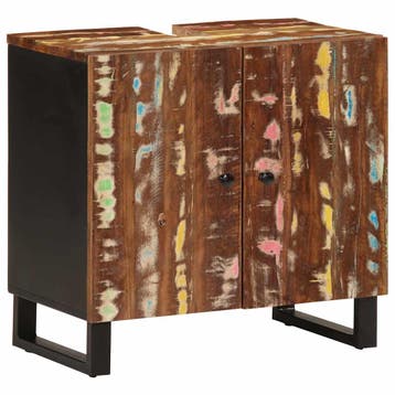 vidaXL Wastafelkast 62x33x58 cm massief recycled hout en, Huis en Inrichting, Verzenden, Nieuw, Wastafelkast, Minder dan 100 cm
