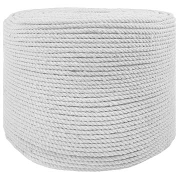 vidaXL Katoen Touw 4 mm 50 m Wit 100% Katoen, Verzenden, Nieuw