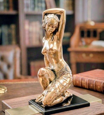 Beeld, Danzatrice Art Decò - 36 cm - Zilver, Antiek en Kunst