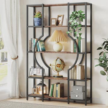 Industriële Boekenkast 180 cm - Vintage Open Wandrek met 12, Huis en Inrichting, Verzenden, Nieuw