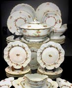 Limoges France , - Lanternier &C - Tafelservies - Zacht, Antiek en Kunst, Antiek | Meubels | Tafels
