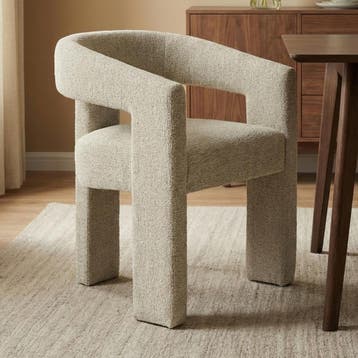 *WOONWINKEL* Wabi Sabi Eetkamerstoel Beige Volledig Stof, Verzenden, Nieuw