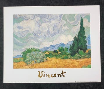 Vincent van Gogh - Cornfield with cypresses, 1889 - Artprint