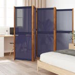 vidaXL Kamerscherm met 5 panelen 350x180 cm donkerblauw, Verzenden, Nieuw