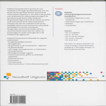 Praktisch Gemeenterecht / Praktisch Recht 9789001792299, Boeken, Verzenden, Gelezen, F.H. Eijkelhof
