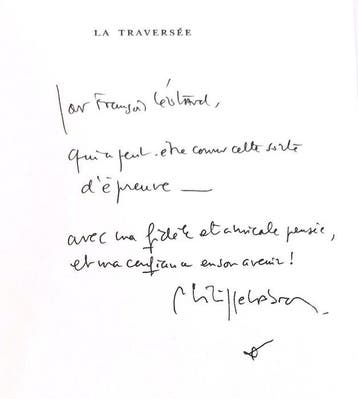 Signé ; Philippe Labro / [François Léotard] - La Traversée