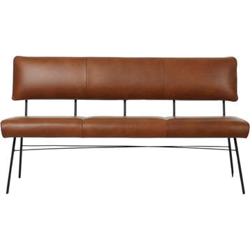 Leren eetkamerbank Solid - Granada Savannah (cognac) -, Ophalen of Verzenden, Nieuw, Leer