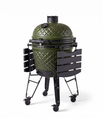 BASTE kamado bbq large - 21 inch - Olijfgroen, Tuin en Terras, Verzenden, Nieuw