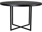 Dutchbone Class - Eettafel Rond 120 cm - Visgraat tafelblad, Verzenden, Nieuw