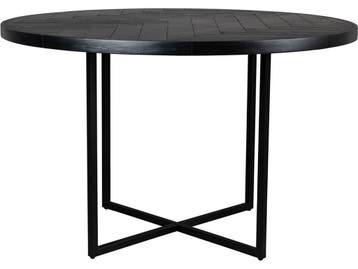 Dutchbone Class - Eettafel Rond 120 cm - Visgraat tafelblad, Verzenden, Nieuw