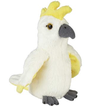 Ravensden kaketoe knuffel - pluche - wit - 15 cm - vogel, Verzenden, Nieuw