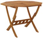 Ronde Opvouwbare Tuintafel – Acaciahout met Parasolgat, Verzenden, Nieuw