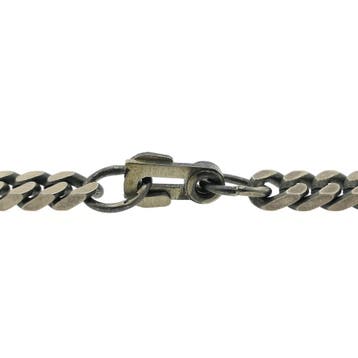 Zilveren robuuste gourmetschakel ketting, Sieraden, Tassen en Uiterlijk, Kettingen, Ophalen of Verzenden, Gebruikt, Zilver, Zilver