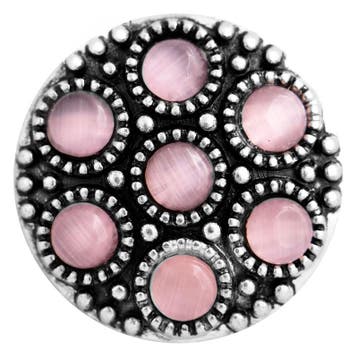 Fako Bijoux - Click Button - Exclusive - Kattenoog - Roze, Verzenden, Nieuw