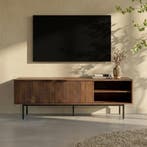 *WOONWINKEL* Tv-meubel Hout Met Ribbels (staand/hangend) 140, Verzenden, Nieuw