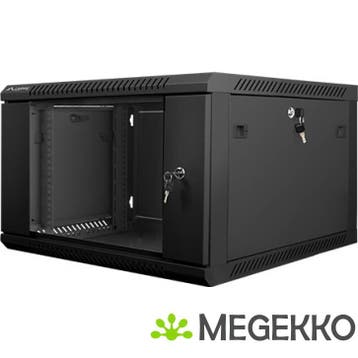 Lanberg WF01-6606-10B rack 6U Wandrek Zwart, Verzenden, Nieuw
