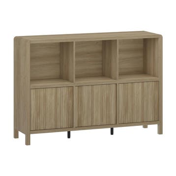 Dressoir Lukkodso rustiek eiken 110x30x77 cm [en.casa], Huis en Inrichting, Kasten | Dressoirs, Verzenden, Nieuw