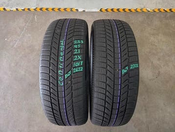 235/45/21 101T CONTINENTAL WINTERBANDEN 6,8MM PROFIEL 2X, Ophalen, Gebruikt, 235 mm, Band(en)
