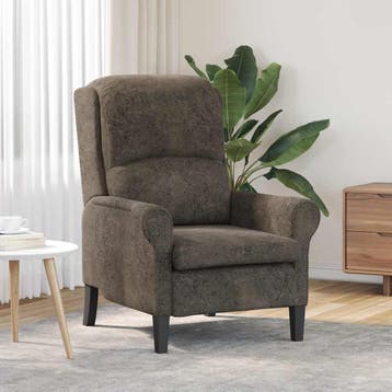 vidaXL Fauteuil Donkergrijs Nep Leer, Verzenden, Nieuw