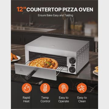 Professionele 1500W Elektrische Pizzaoven voor Thuis & Horec, Witgoed en Apparatuur, Verzenden, Nieuw