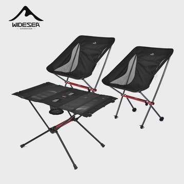 Lichtgewicht Opvouwbare Campingstoel en Tafel Set - Outdoor,, Verzenden, Nieuw
