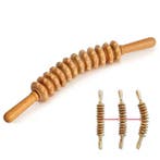 Houten Massage Roller Stick met 12 Wielen Trigger Point, Verzenden, Nieuw