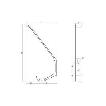 Intersteel kapstokhaak afgerond - RVS, Verzenden, Nieuw