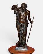 Claudius Marioton (1844-1919) - sculptuur, Diogenes - 51 cm, Antiek en Kunst, Antiek | Keramiek en Aardewerk