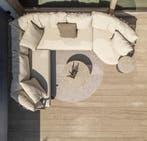 Ezra modulaire organische hoek loungeset 4 delig teak terre, Tuin en Terras, Ophalen of Verzenden, Nieuw