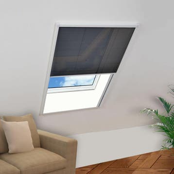 vidaXL Raamhor plissé 80x120 cm aluminium, Huis en Inrichting, Stoffering | Gordijnen en Lamellen, Verzenden, Nieuw, Zwart
