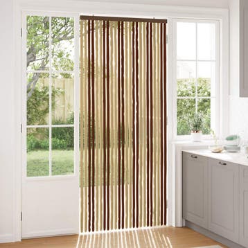 vidaXL Insecten Gordijn Chenille Bruin en beige 100 x 230 cm, Verzenden, Nieuw, Bruin