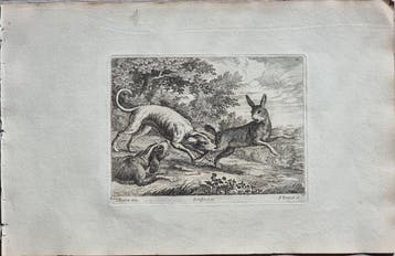 Francis Barlow (c. 1626 – 1704) - Jan Griffier I (c.1652, Antiek en Kunst