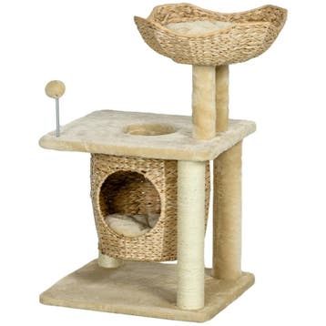 TRUUSK Katten Krabpaal 74 cm - Kattenboom met Kattenhol - Sp, Verzenden, Nieuw