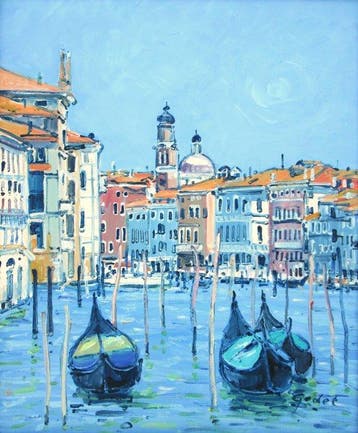Pierre Godet (1940-2023) - Canal Grande Venedig, Antiek en Kunst