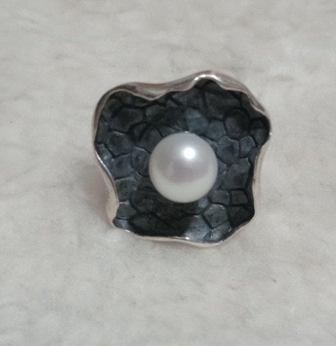 Zonder minimumprijs - Statement ring Zilver - Ring met, Sieraden, Tassen en Uiterlijk, Antieke sieraden