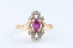 Ring - 18 karaat Geel goud, Witgoud - 0.47ct. tw. Robijn -, Nieuw