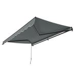 Zonnescherm / Luifel - 400 x 300 cm - Grijs - Incl. Bevestig, Tuin en Terras, Verzenden, Nieuw
