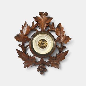 Aneroid barometer - Hout - Zwarte woud barometer